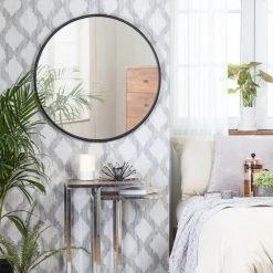 Madeleine Home Inc. Wessex Modern Mirror With Designer Frame, Black, 27" 31 Madeleine Home Inc. Wessex Modern Mirror With Designer Frame, Black, 27" -Laural Home Shop c4c1436f0f9930a1 9805 w800 h800 b0 p0