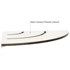 Seachrome Corporation White Corner Shower Seat With 18" Radius 17 Seachrome Corporation White Corner Shower Seat With 18" Radius -Laural Home Shop c4c178750fa5bcc5 2727 w800 h800 b1 p0