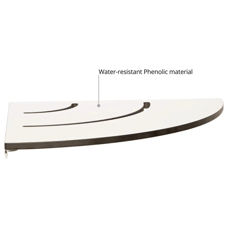 Seachrome Corporation White Corner Shower Seat With 18" Radius 8 Seachrome Corporation White Corner Shower Seat With 18" Radius - Image 6