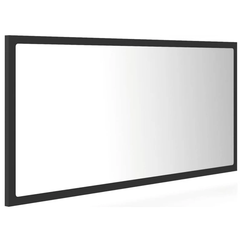 Vida XL International B.V. VidaXL LED Bathroom Mirror 35.4" Gray Acrylic Home Washroom Wall Vanity Unit 3 Vida XL International B.V. VidaXL LED Bathroom Mirror 35.4" Gray Acrylic Home Washroom Wall Vanity Unit