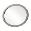 Benzara, Woodland Imprts, The Urban Port BM123542 Lennart Oval Dresser Mirror, Gray