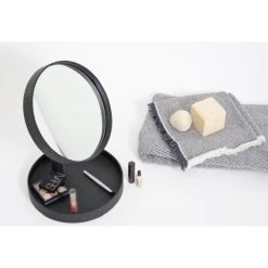 Coppice Oak Magnifying Vanity Mirror With Storage Tray | Wireworks Look, Dark Oak 13 Coppice Oak Magnifying Vanity Mirror With Storage Tray | Wireworks Look, Dark Oak -Laural Home Shop c581315d022b6b95 1760 w800 h800 b1 p0