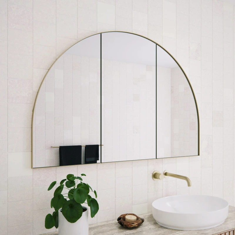 Glass Warehouse Medicine Cabinets, Satin Brass 6 Glass Warehouse Medicine Cabinets, Satin Brass - Image 4