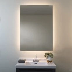 Seura Halo LED Dimmable Lighted Bathroom Vanity Mirror, 3000K, 24wx36h 12 Seura Halo LED Dimmable Lighted Bathroom Vanity Mirror, 3000K, 24wx36h -Laural Home Shop c5d165ca028b92ce 8684 w800 h800 b0 p0