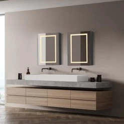 Altair Bojano 24" Clear Glass Surface-Mount/Recessed LED Mirror Medicine Cabinet 29 Altair Bojano 24" Clear Glass Surface-Mount/Recessed LED Mirror Medicine Cabinet -Laural Home Shop c5e11b6e02c4e9fa 8103 w800 h800 b0 p0