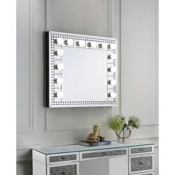 Acme Furniture ACME Farai Wall Decor In Mirrored And Faux Crystal Diamonds -Laural Home Shop c601caf6024d1c3d 3272 w800 h800 b0 p0