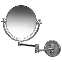 Valsan Bathrooms Classic Wall Mounted Mirror With 3-Times Magnification, Chrome