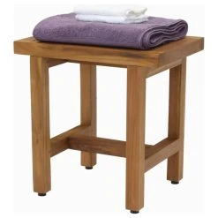AquaTeak Patented 18" Spa Lotus Teak Shower Bench -Laural Home Shop c6b148920d93b9cc 0232 w800 h800 b1 p0