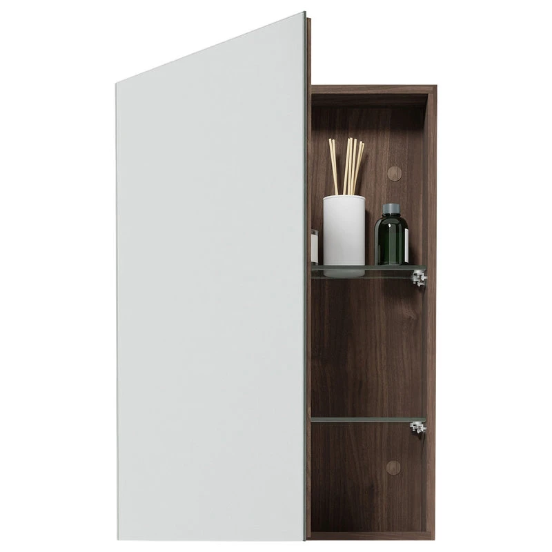 Coppice Wooden Bathroom Mirror Cabinet | Wireworks Magnifier, Dark Walnut 8 Coppice Wooden Bathroom Mirror Cabinet | Wireworks Magnifier, Dark Walnut - Image 6