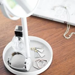 Yamazaki Home Vanity Mirror, Steel, White -Laural Home Shop c7b17f35025ad6e3 9384 w800 h800 b0 p0