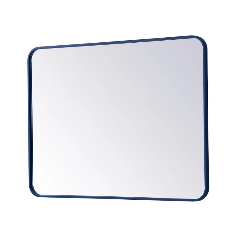 Elegant Furniture & Lighting Ellis Soft Corner Metal Rectangular Mirror, Blue, 27"x36" 8 Elegant Furniture & Lighting Ellis Soft Corner Metal Rectangular Mirror, Blue, 27"x36" - Image 6