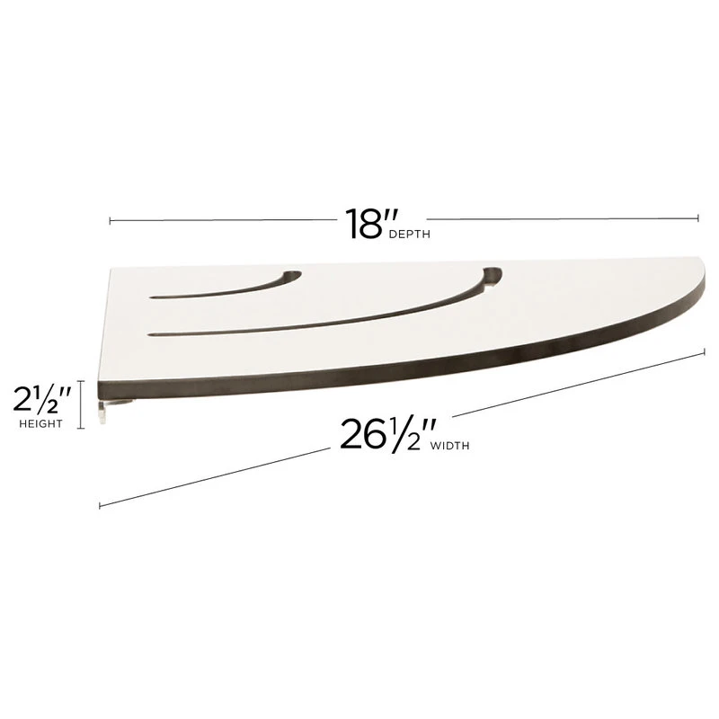 Seachrome Corporation White Corner Shower Seat With 18" Radius 4 Seachrome Corporation White Corner Shower Seat With 18" Radius - Image 2
