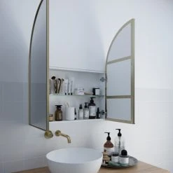 Glass Warehouse Medicine Cabinets, Satin Brass 18 Glass Warehouse Medicine Cabinets, Satin Brass -Laural Home Shop c81154ab0320b096 0424 w800 h800 b0 p0