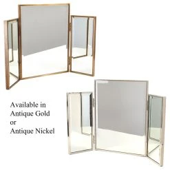 Global Views Glam Silver Frame Folding Vanity Mirror Table Top Triple Double Side Portable -Laural Home Shop c851fa710ea2c07f 0726 w800 h800 b1 p0