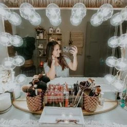 Impressions Vanity Company Hollywood Glow Plus Vanity Mirror, Champagne Gold, Clear Bulbs, Non-Bluetooth -Laural Home Shop c891ed6d015756bc 8731 w800 h800 b0 p0