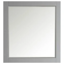 Vinnova Florence 36" Bathroom Vanity Framed Wall Mirror In Gray