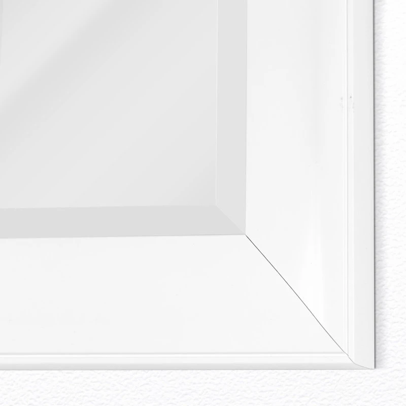 Head West, Inc. Head West Contemporary Glossy White Framed Beveled Mirror - 27.5 X 33.5 5 Head West, Inc. Head West Contemporary Glossy White Framed Beveled Mirror - 27.5 X 33.5 - Image 3