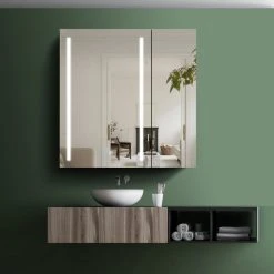 JimsMaison 30" Square Black Aluminum Surface Mount Medicine Cabinet With Mirror -Laural Home Shop c9d136ee0311b5da 7358 w800 h800 b0 p0