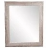 BrandtWorks Bedroom Bathroom Farmhouse Wall Mirror, White, 32.5"x26.5"
