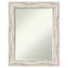 Amanti Art Alexandria White Wash Beveled Wood Bathroom Wall Mirror - 23 X 29 In.