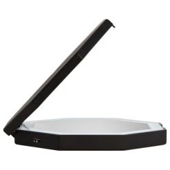 Impressions Vanity Company Cosmic Wireless LED Compact Mirror, Adjustable Brightness, Black -Laural Home Shop ca61cac50eea8448 8910 w800 h800 b1 p0