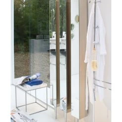 WS Bath Collections Pika 51506 63" Single Door Revolving Mirrored - Stainless -Laural Home Shop ca716ed30d338572 8233 w800 h800 b0 p0