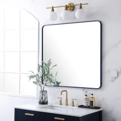 Elegant Furniture & Lighting Elegant Decor MR803640BL Soft Corner Metal Rectangular Mirror, 36"x40", Blue 13 Elegant Furniture & Lighting Elegant Decor MR803640BL Soft Corner Metal Rectangular Mirror, 36"x40", Blue -Laural Home Shop ca81fc6c01a54a84 7682 w800 h800 b0 p0