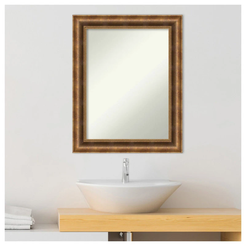 Amanti Art Manhattan Bronze Non-Beveled Wood Bathroom Wall Mirror - 23.5 X 29.5 In. 10 Amanti Art Manhattan Bronze Non-Beveled Wood Bathroom Wall Mirror - 23.5 X 29.5 In. - Image 8