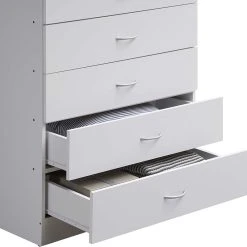 Imtinanz White Chest Of Drawers With Locks -Laural Home Shop cad11a990119dda3 5848 w800 h800 b0 p0