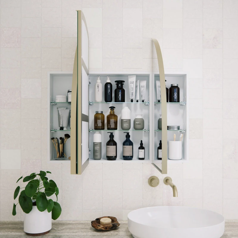 Glass Warehouse Medicine Cabinets, Satin Brass 7 Glass Warehouse Medicine Cabinets, Satin Brass - Image 5