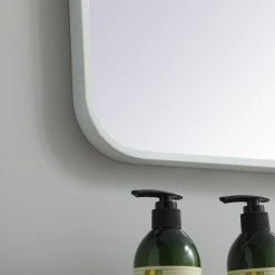 Elegant Furniture & Lighting Ellis Soft Corner Metal Rectangular Mirror, White, 30"x40" 12 Elegant Furniture & Lighting Ellis Soft Corner Metal Rectangular Mirror, White, 30"x40" -Laural Home Shop cc018cb000958f91 0546 w800 h800 b0 p0