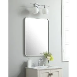 Elegant Furniture & Lighting Soft Corner Metal Rectangular Mirror 24X32", White -Laural Home Shop ccb101650104068c 7095 w800 h800 b0 p0