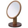 Benjara Wooden Makeup Round Mirror With Pedestal Base Brown And Silver- Saltoro Sherpi -Laural Home Shop ccb1b8c40ed6a24e 1872 w800 h800 b1 p0