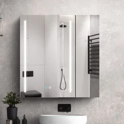 JimsMaison 30" Square Black Aluminum Surface Mount Medicine Cabinet With Mirror -Laural Home Shop ccf198b80311b5dc 7358 w800 h800 b0 p0