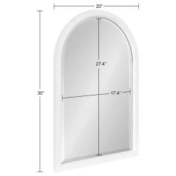 Uniek Hogan Wood Framed Arch Mirror, White 20x30 -Laural Home Shop cd21063100b637be 3403 w800 h800 b1 p0