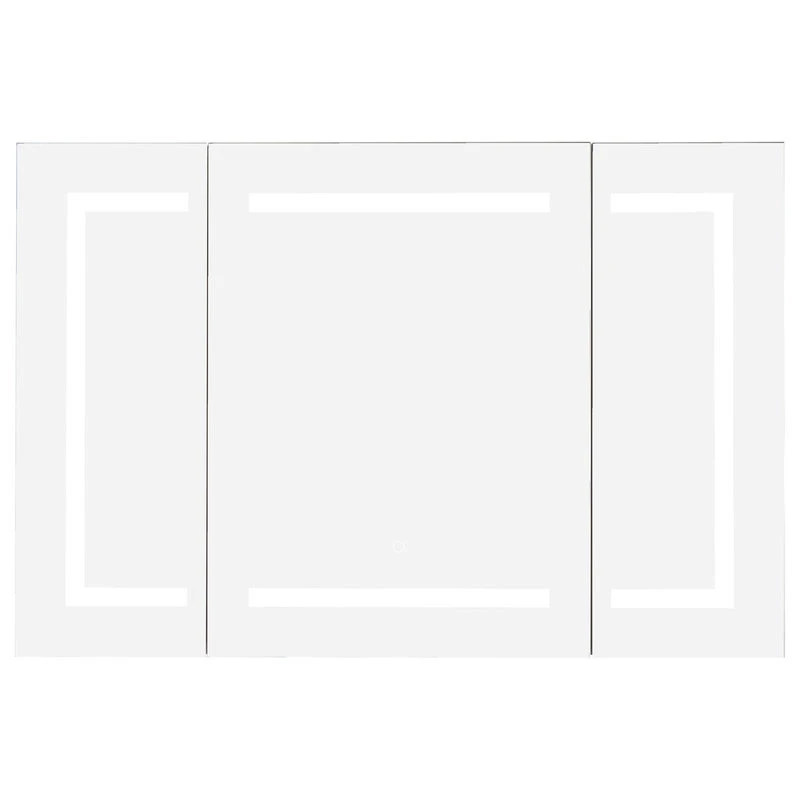 Vinnova Rectangular Frameless Lighted Medicine Cabinet Wall Mounted Mirror, 48inch 3 Vinnova Rectangular Frameless Lighted Medicine Cabinet Wall Mounted Mirror, 48inch