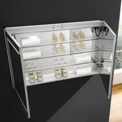 Fresca Spazio 48"Wx30"H Medicine Cabinet LED Lighting And Defogger FMC024830 -Laural Home Shop ce110624012968dc 5476 w800 h800 b0 p0