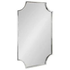 Uniek Rowla Scalloped Wall Mirror, Silver 24x36
