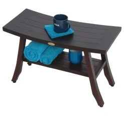 DecoTeak Satori Eastern Style Shower Stools With Shelf, 24", 28" 11 DecoTeak Satori Eastern Style Shower Stools With Shelf, 24", 28" -Laural Home Shop ce81261c08112a67 4511 w800 h800 b1 p0