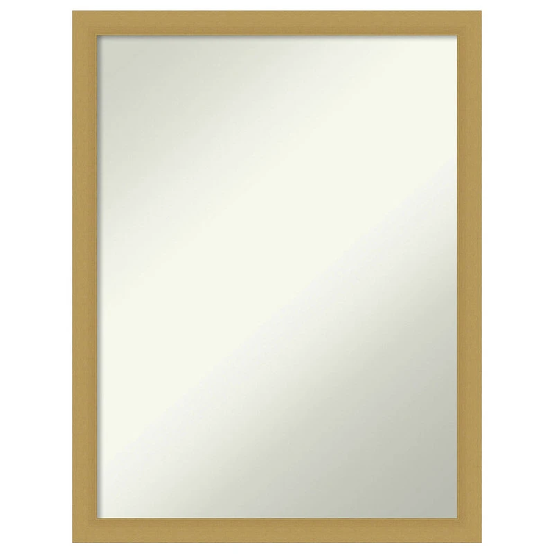 Amanti Art Grace Brushed Gold Narrow Non-Beveled Bathroom Wall Mirror - 20 X 26 In. 3 Amanti Art Grace Brushed Gold Narrow Non-Beveled Bathroom Wall Mirror - 20 X 26 In.