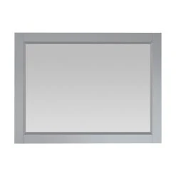 Vinnova Grayson 48" Rectangular Bathroom/Vanity Framed Wall Mirror, Paris Gray