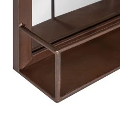Uniek Jackson Metal Frame Mirror With Shelf, Bronze 18x40 -Laural Home Shop cf41eeee00ae70f1 5342 w800 h800 b0 p0
