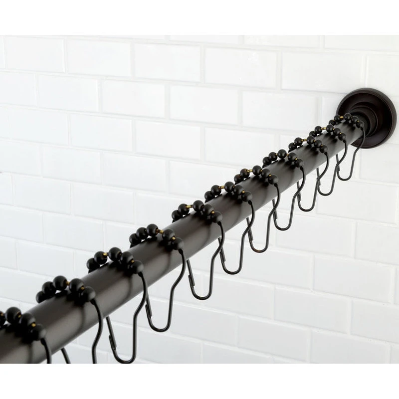 Kingston Brass Kingston 72" Adj Stainless Steel Shower Curtain Rod W/Rings, Oil Rubbed Bronze 7 Kingston Brass Kingston 72" Adj Stainless Steel Shower Curtain Rod W/Rings, Oil Rubbed Bronze - Image 5