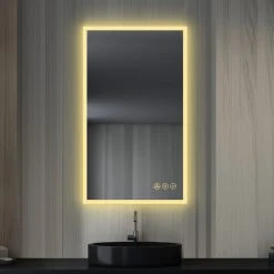 Blossom Kitchen & Bath Supply Fogless, Dimmable, Color Temperature Adjustable LED Mirror, 21x36 -Laural Home Shop cf91f64e01203161 9637 w800 h800 b0 p0