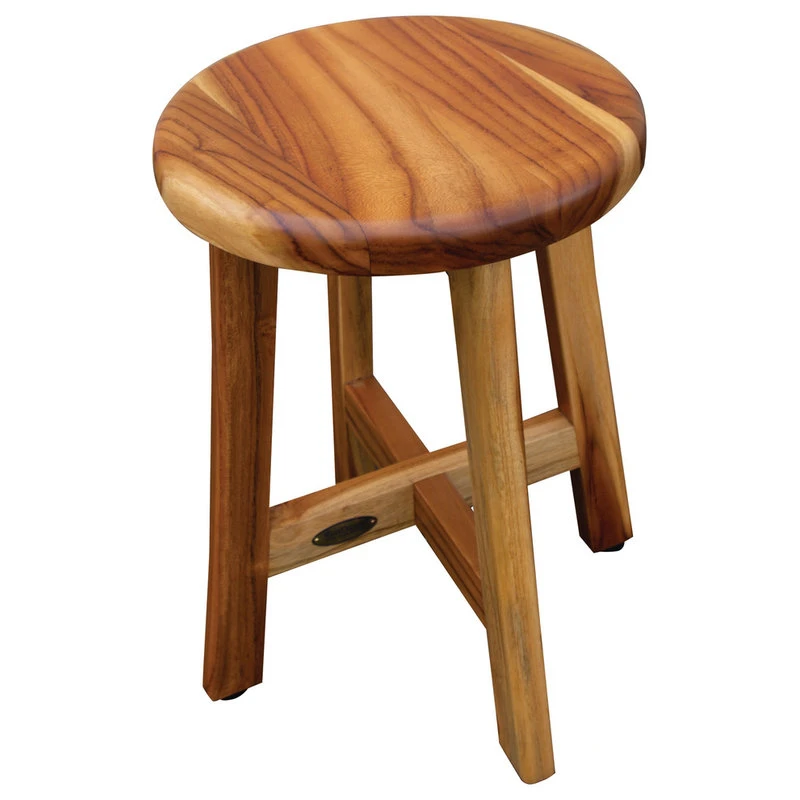 EcoDecors Shoji Solid Teak Bath Shower Stool 4 EcoDecors Shoji Solid Teak Bath Shower Stool - Image 2