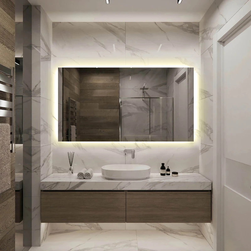 Ketcham Medicine Cabinets/Fred Silver & Company Aurora Backlit LED Mirror, 60"x36"x1.75" 4 Ketcham Medicine Cabinets/Fred Silver & Company Aurora Backlit LED Mirror, 60"x36"x1.75" - Image 2