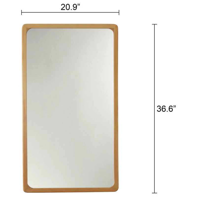 CHLOE Lighting, Inc. Chloe's Reflection Maple Finish Rectangular Framed Wall Mirror 5 CHLOE Lighting, Inc. Chloe's Reflection Maple Finish Rectangular Framed Wall Mirror - Image 3