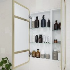 Glass Warehouse Medicine Cabinets, Satin Brass -Laural Home Shop d0f1261d0320b093 0309 w800 h800 b0 p0