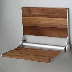 Anzzi Saxon 17 In. Teak Wall Mounted Folding Shower Seat -Laural Home Shop d101a0e40981002a 2841 w800 h800 b0 p0