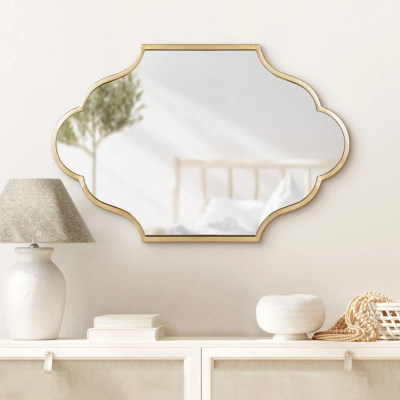 Uniek Rowla Framed Wall Mirror, Gold 20x30 9 Uniek Rowla Framed Wall Mirror, Gold 20x30 - Image 7